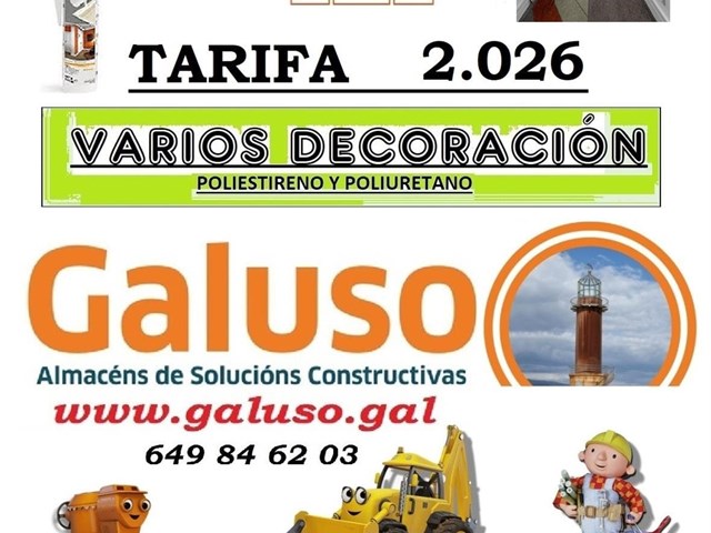 TARIFA DESMONTABLES 2026