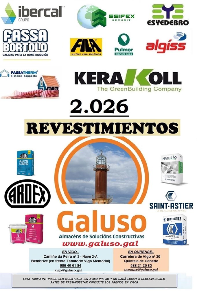 Foto 1 TARIFA REVESTIMIENTOS 2026